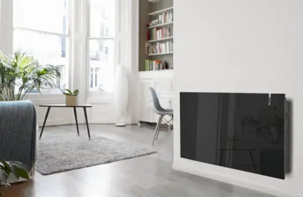 DRL E-Comfort Erea WiFi infrarood radiator Zwart Glas 450x1020 1500W - Image 2