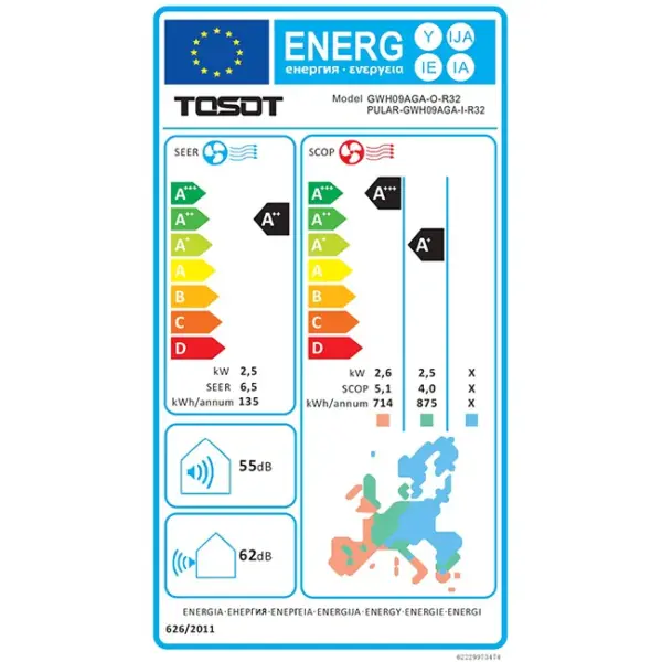 Tosot PULAR by GREE single split airco 2,5kW R32 (wifi) set - Image 9