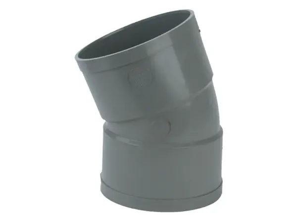 PVC Lijm Bocht 22° grijs 75 M/M