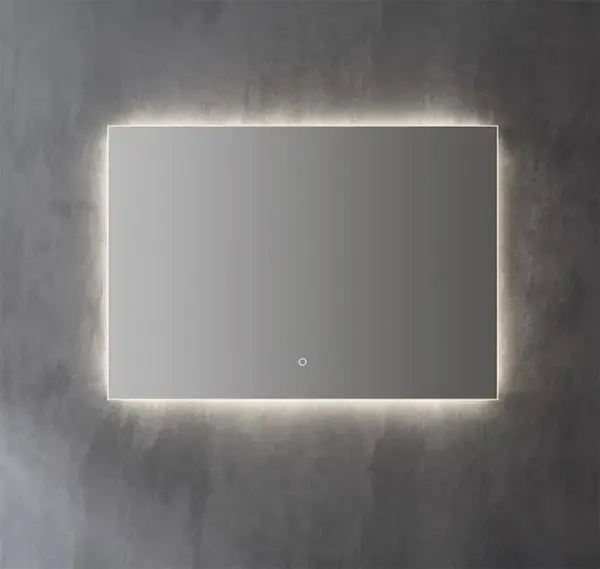 Saniful Rechthoekige badkamerspiegel met led verlichting in 3 kleuren instelbaar & dimbaar Incl. spiegelverwarming - Copy Rechthoekig 80x70 cm - Image 3