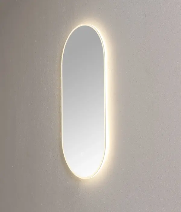 Saniful Ovale badkamerspiegel met led verlichting in 3 kleuren instelbaar & dimbaar - Image 2