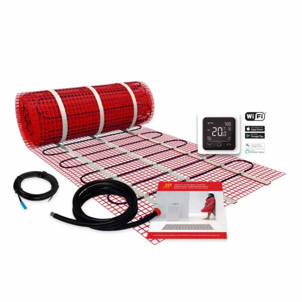 123Heat Vloerverwarmingsmat Set 4 m2- 600 Watt incl. Wifi thermostaat - Image 2