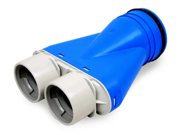 Vent-Axia Uniflexplus ventilatie ventielcollector Ø 75mm met tuit Ø 125mm