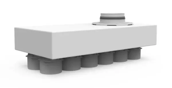 Vent-Axia Uniflexplus ventilatie hoofdverdeelbox 12x Ø75mm met tuit Tuit diameter Ø125mm