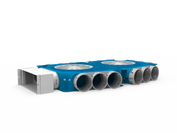 Vent-Axia Uniflexplus samengestelde verdeler 15 x Ø69mm voor instortkanaal 220 x 80mm 220x80mm