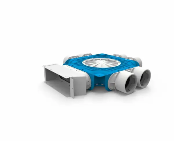 Vent-Axia Uniflexplus ventilatie samengestelde verdeler 6x Ø75mm voor instortkanaal 220x80mm 220x80mm