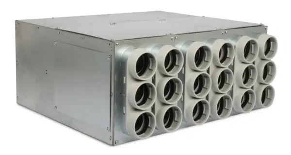 Vent-Axia Uniflexplus ventilatie verdeler met geluiddemper 18x Ø69mm met tuit Tuit diameter Ø160mm