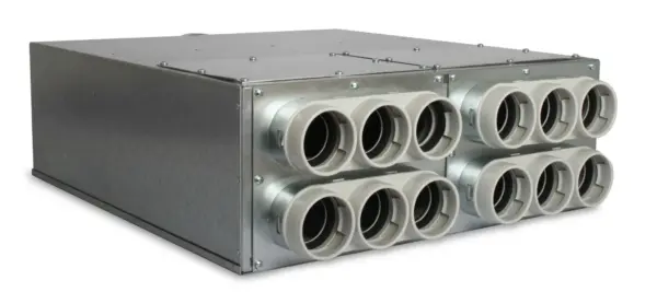 Vent-Axia Uniflexplus ventilatie verdeler met geluiddemper 12x Ø69mm met tuit Tuit diameter Ø160mm