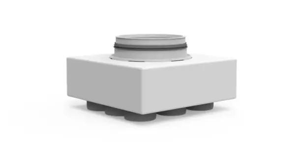 Vent-Axia Uniflexplus ventilatie subverdeelbox 9x Ø63mm met tuit 180mm Tuit diameter Ø180mm
