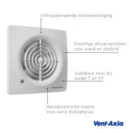Vent-Axia Supra / Badkamerventilator Supra 100 TM / Met bewegingssensor en timer - Image 2