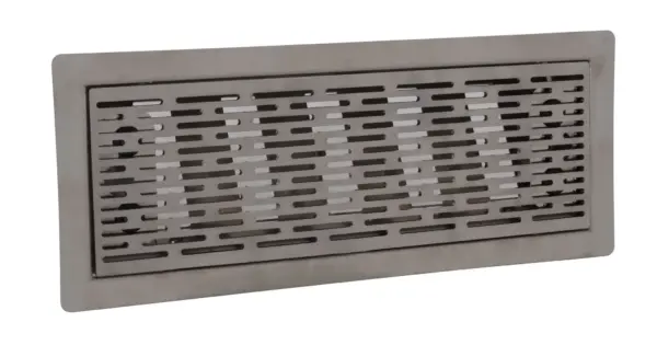 Vent-Axia Uniflexplus ventilatie instelbaar vloerrooster met sleuven - GEBORSTELD RVS
