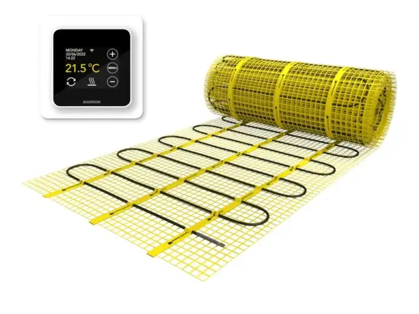 MAGNUM elektrische vloerverwarmingsmat met WiFi thermostaat 0,75 m² - 113 Watt Thermostaat wit