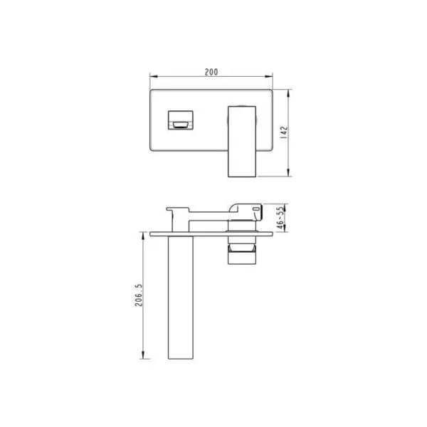 Saniful Wastafelmengkraan vierkant inbouw Chroom - Image 2