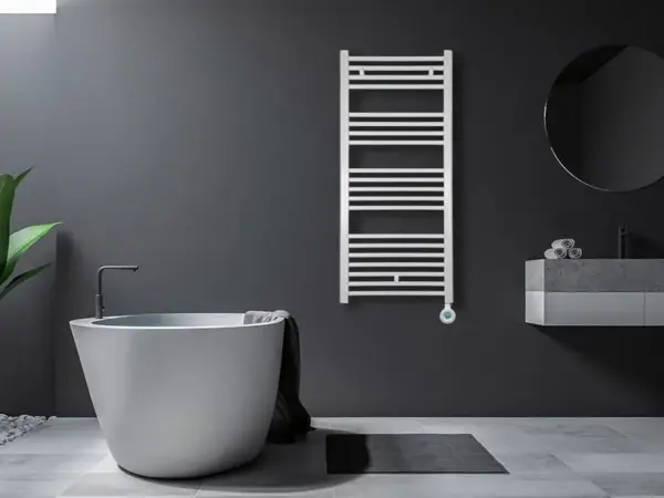 Masterwatt Calor white high elektrische badkamerradiator 1000 Watt, 600 Ã— 1.800 Ã— 85 mm - Image 2